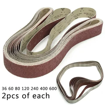 

14pcs 36-600 Grit Sanding Belts 5x180cm Grinding Alumina Sander Accessories Tool