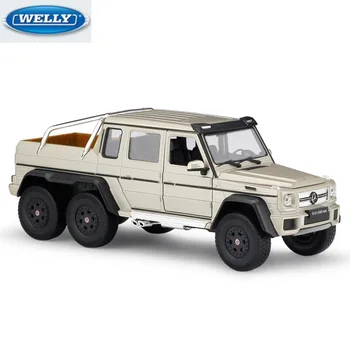 

WELLY FX 1:24 MERED BNZ G63 AMG 6X6 Die-casting Simulation Alloy Car Model Upscale Kids Birthday Gift Collection Free Shipping