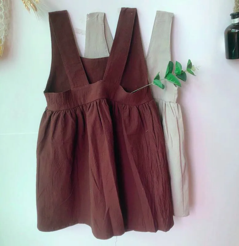 

2019 New Cotton Linen Autumn Dress Sling Princess Dresses Clothing For 1-6 Years Old