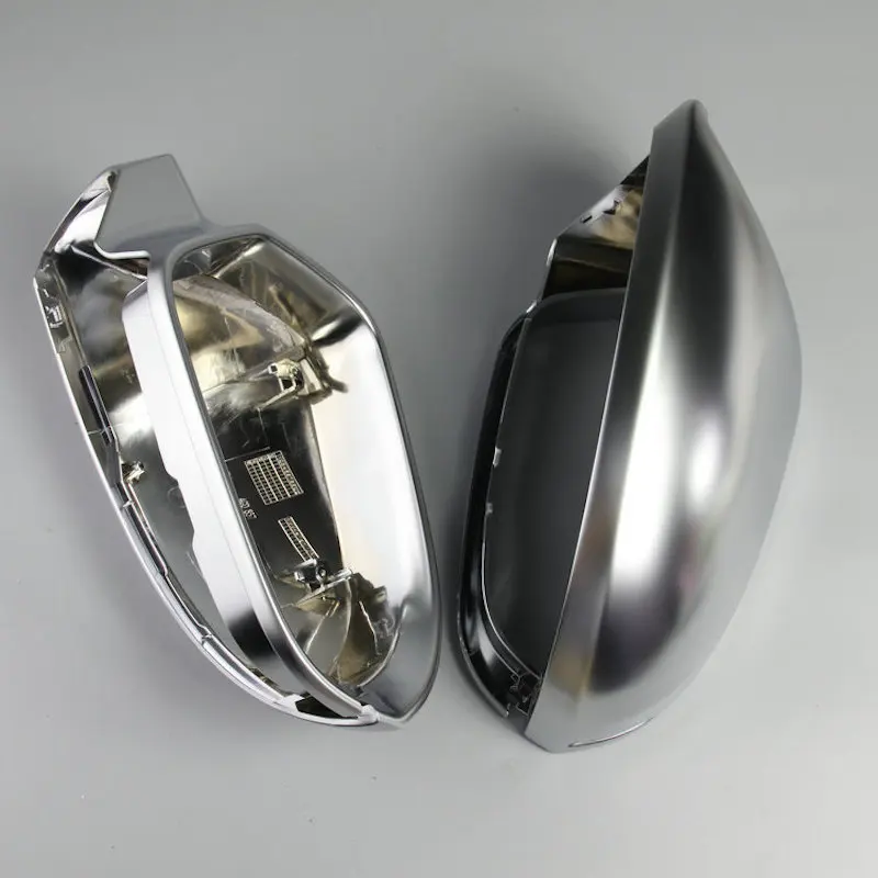 BODENLA Rearview Mirror Case Full Chrome Matt Finish Door Wing Mirror Cover Cap Shell Housing For Audi A6 C7