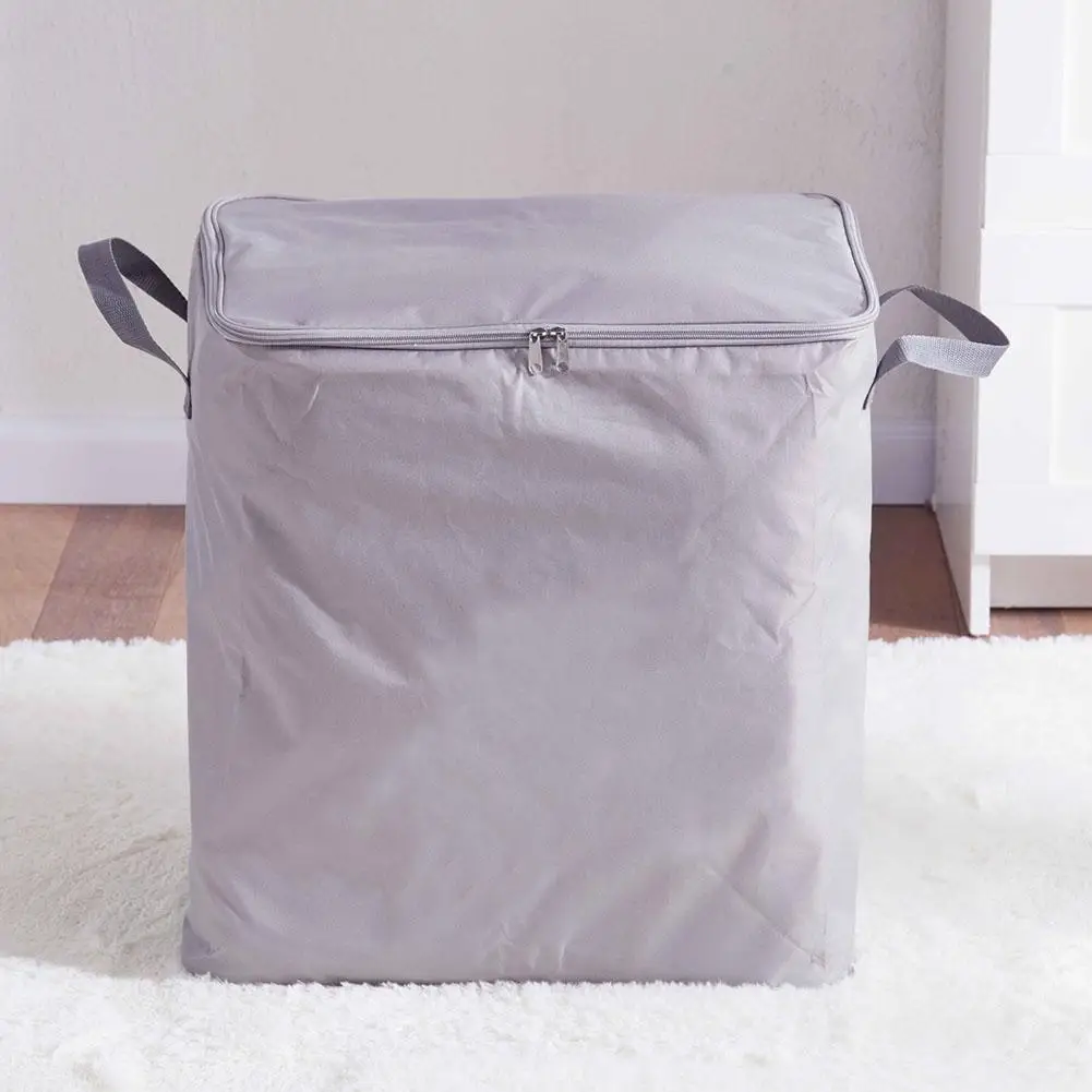 

82L Foldable Storage Bags Clothes Quilt Bedsheet Storage Bag Pouch Double Zipper Clothing Wardrobe Storage Organizer
