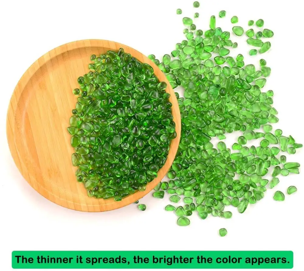 500g Fish Tank Sand Glass Stones Pebbles Artificial Crystal Stones Rocks for Vase Filler Table Scatter Aquarium Decoration