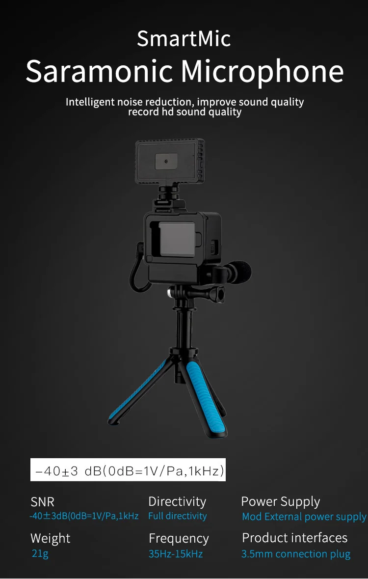 Чехол TELESIN Vlog для Gopro Hero 7 6 5 черная пластиковая клетка Холодный башмак вращающийся микрофон адаптер Светодиодный светильник цветной фильтр