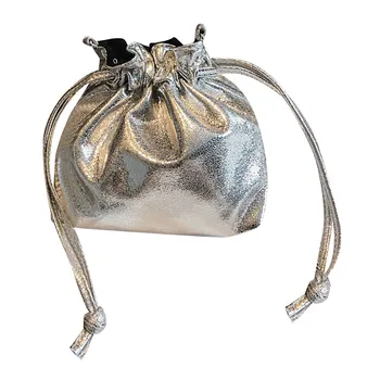 

Women's Bag Shoulder Bucket Bundle Pocket Fashion Wild Diagonal Solid Color Casual Simple Temperament Zipper Leather