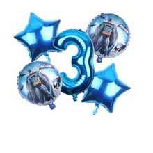 5 шт./партия супергерой Бэтмен, Железный человек фольги Воздушные шары 30 дюймов синий номер надувной шар Декор для вечеринки в честь Дня Рождения Детские игрушки звезды Globos