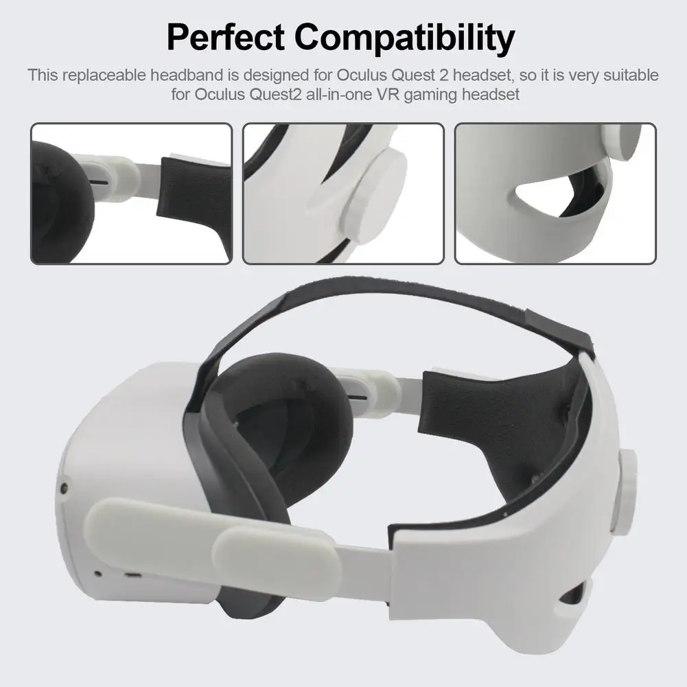 For Oculus Quest 2 Elite Adjustable Head Strap Increase Supporting Improve Comfort-Virtual For Oculus Quest 2 VR Accessories