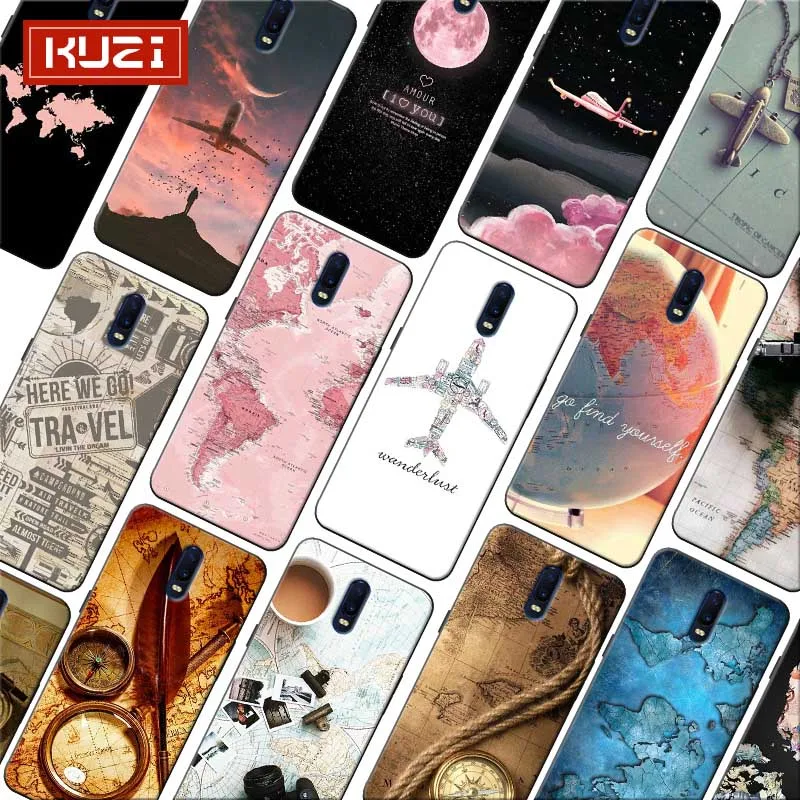 Чехол для телефона oneplus one plus 7 pro 7t 6 6t 5t Мягкий силиконовый чехол карта мира