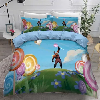 

HELENGILI 3D Bedding Set Candyland Print Duvet Cover Set Bedcloth with Pillowcase Bed Set Home Textiles #TGSJ02