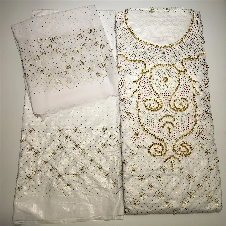 Дубай дизайн Лидер продаж Базен парча богаче Getzner камни бусины Морская раковина одежды кружевной материал 2+ 2+ 3 ярдов для платья