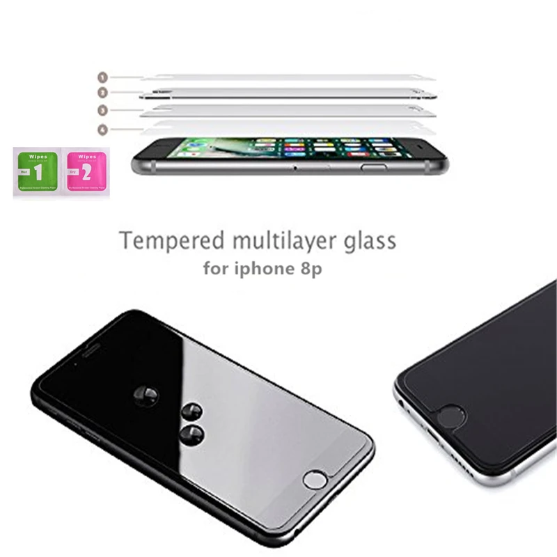 Превосходное качество 9H 2.5D 0 26 мм закаленное стекло для iphone 8plus Защита экрана