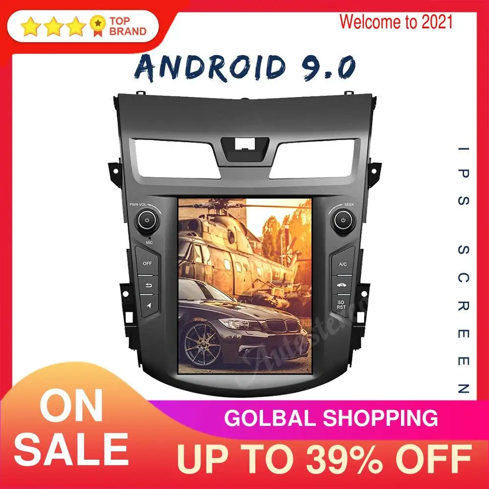 For Nissan Teana 2013 2014 2015 2016 Tesla style Android 9.0 4G 64GB Car GPS Navigation Multimedia Auto Stereo Radio Head Unit | Автомобили