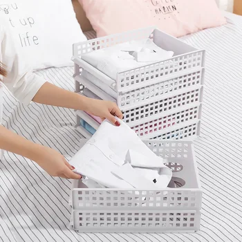 

Detachable Clothes Storages Baskets Wardrobe Partition Board Racks Drawer Easy Layered Drawer Household Storage Baskets Frame