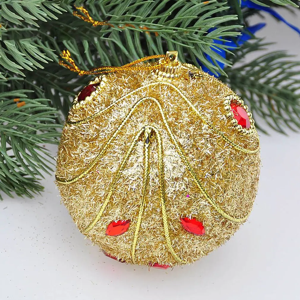 8 см рождественские украшения с блестками многоцветные шары Пластиковые