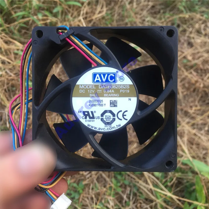 Original AVC DATB0825B2S 8025 8CM 10.08W DC12V 0.84A Double ball bearing large air volume PWM 4 line fan blower for Chassis | Инструменты