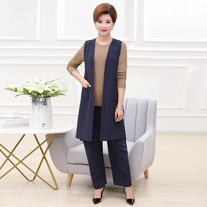

Mom Autumn Clothing Long-sleeved Upper Garment Middle-aged WOMEN'S Apparels 2018 New Style Elegant Set 35-Year-Old 50-Style Thre