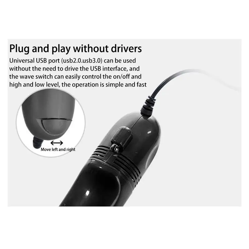 Mini Vacuum Cleaner USB Car Interior Air Vent Dust Cleaning Tool Brush 