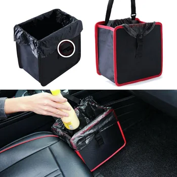 

New Arrival High Quality Folding Leak-proof Car Garbage Storage Debris Bag With Lid Hanging Travel