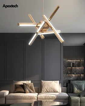 

Light Luxury Chrome Gold LED Chandelier Modern Home Decor Living Dining Room Hanging Lamp Hotel Bedroom Bedside Pendant lamp