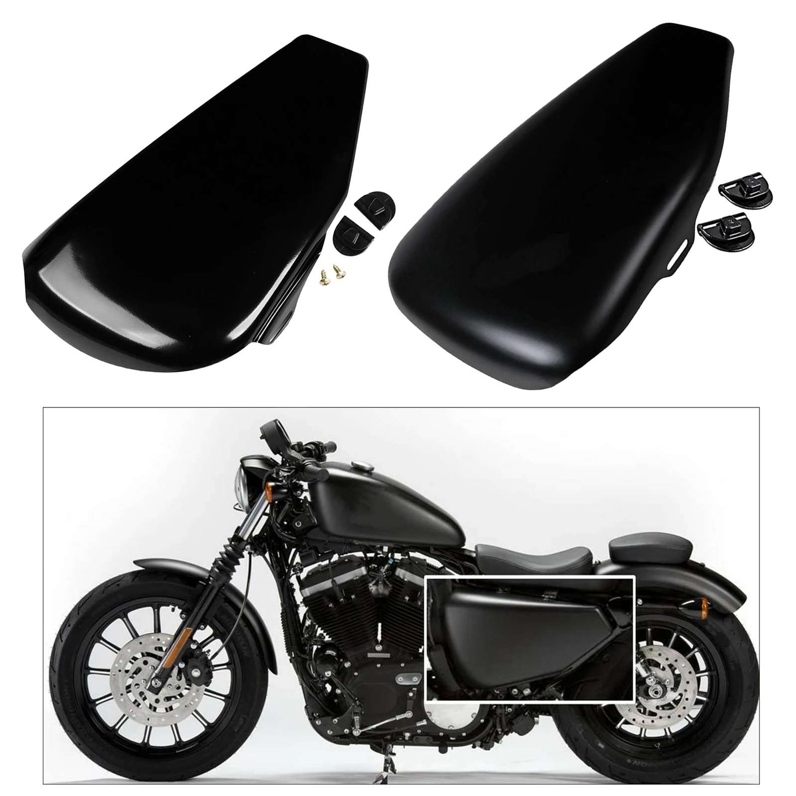  Motercycle Left Battery Side Cover Protector Guard For Harley 1200 Nightster/Forty Eight/ Sportster 1200/883/883L/883R 2004-13