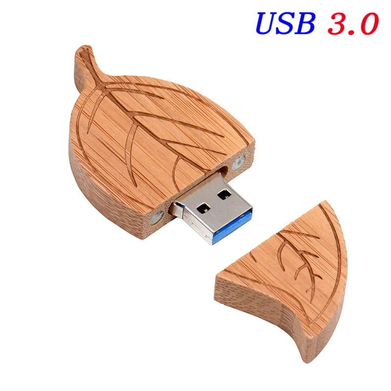 JASTER USB 3,0 флэш-накопитель с листом+ деревянная коробка для хранения USB ручка-накопитель карта памяти 4G 8G 16GB 32GB 64GB 128GB U диск Рождественский подарок - Цвет: B