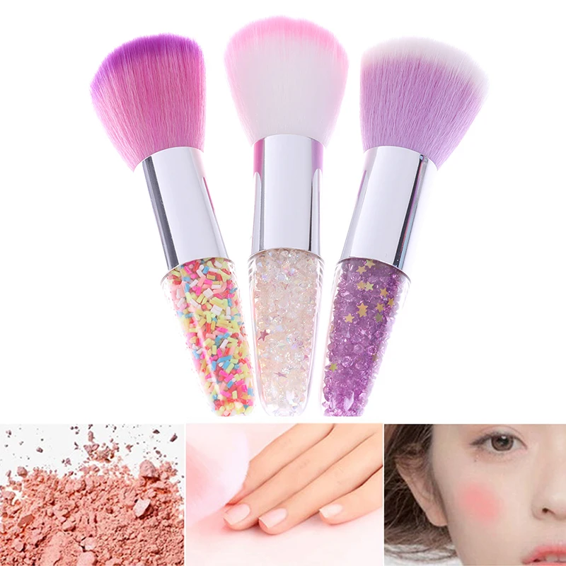 

1PCS Nail Cleaning Brush Tools Remove Dust Powder Brush Nail File Art For Manicure Pedicure Acrylic Makeup Brushes Face Care