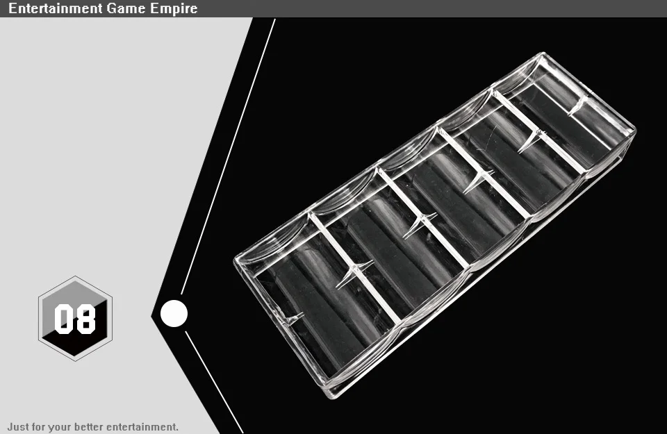 2 Yernea High-quality Poker Chips Box Set Texas 100Pcs Chip Box Acrylic Transparent Portable Baccarat Tray Casinos No cover (8)
