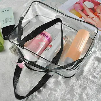 

3Pc PVC Waterproof Clear Cosmetic Makeup Toiletry Bag Case Travel Holder Pouch