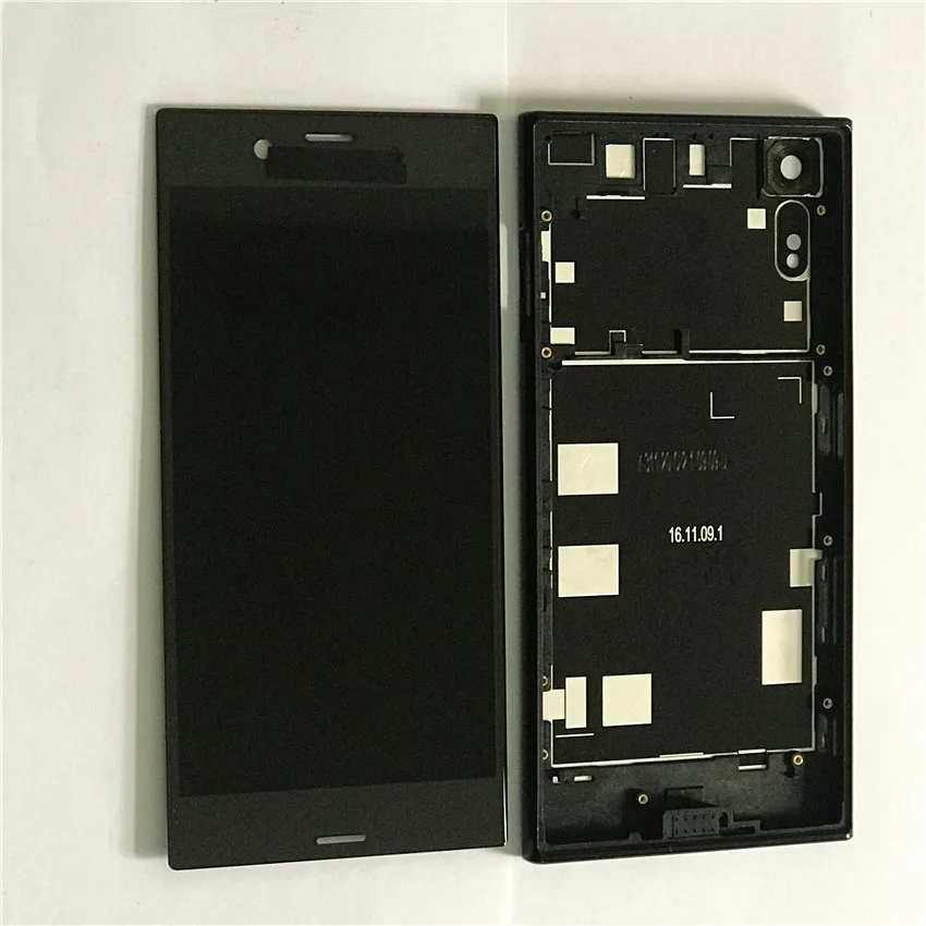 5.2“ LCD For SONY Xperia XZ Display F8331 F8332 Touch Screen Digitizer Replacement Parts For SONY XZ Display Frame back cover - Цвет: Черный