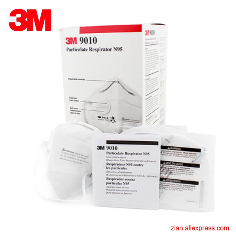 

3M 9010 N95 FFP2 dust Mask Anti-dust flu virus H1N1 Protective Mask Certified Safety Respirator 10/20/30/40/50pcs/Lot