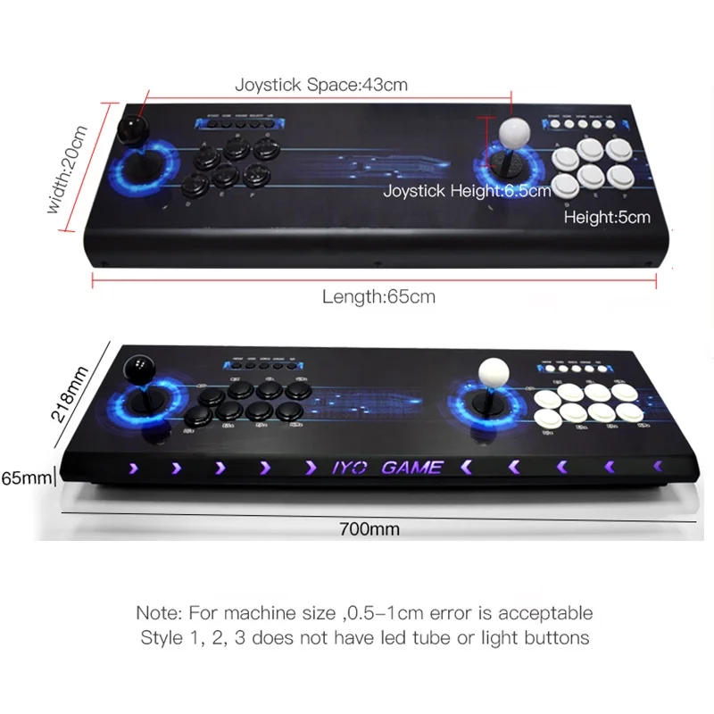 US $168.14 IYO Pandora Arcade 3D WiFi 4018 In 1 Full Sanwa Joystick Buttons Controller 168pcs 3D Games Save Function Retro Arcade Console