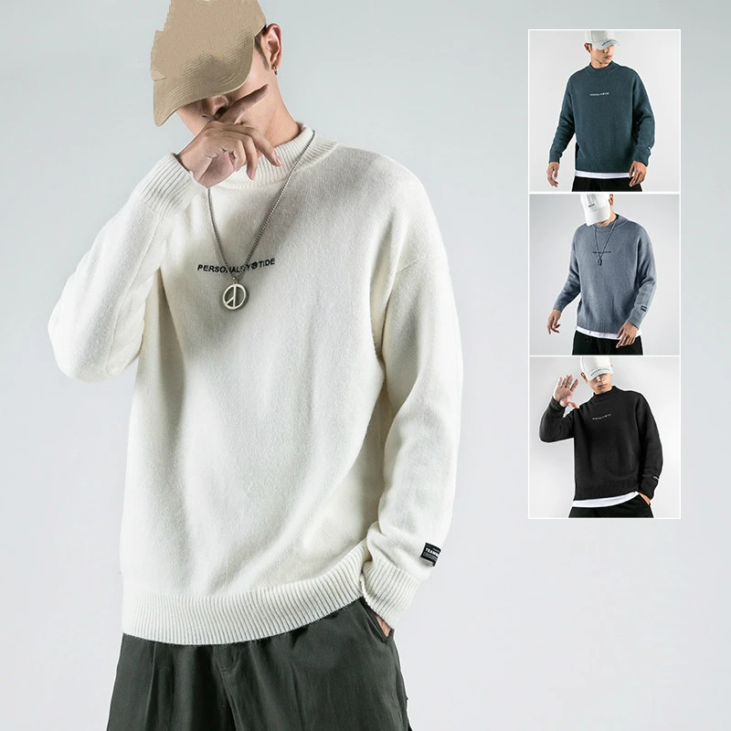 Mens Sweater Solid Pullovers Casual Male Sweater Streetwear Cold Weather Sweater Men Basic Soft Warm Tops Winter Sweater Male Mens Sweater Solid Pullovers Casual Male Sweater Streetwear Cold Weather Sweater Men Basic Soft Warm Tops Winter Sweater Male