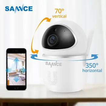 

SANNCE 1080P Home Wireless Security PTZ IP Camera Two Way Audio Wifi Mini Camera Night Vision CCTV WiFi Camera Baby Monitor