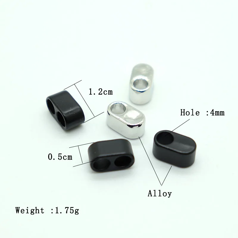 Alloy Metal Beads for Jewelry Making Black Silver DIY Bracelet Necklace