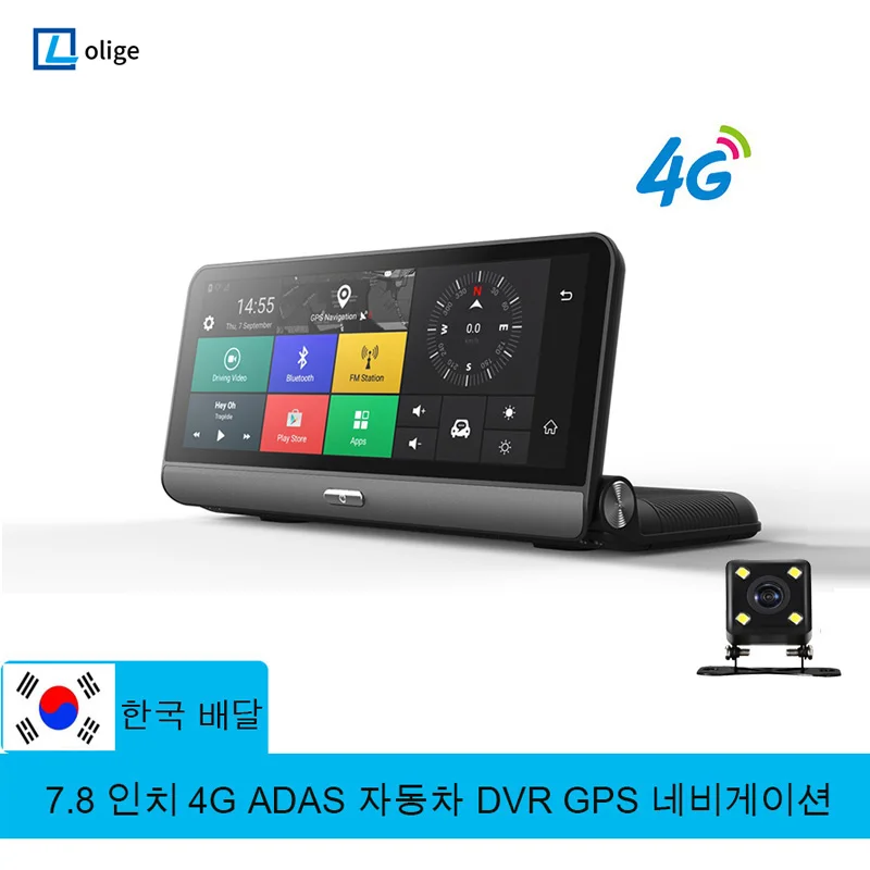 Видеорегистратор 8 дюймов ADAS Android автомобильный видеорегистратор 4G WiFi GPS