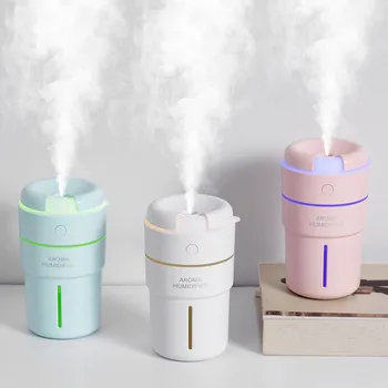 

ELOOLE 320ml Mini Air Humidifier With Battery Cup Ultrasonic Humidifier For Home Car USB Aroma Diffuser Essential Oil Diffuser