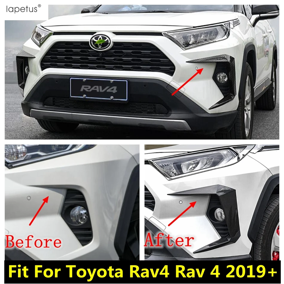 

ABS Carbon Fiber Front Fog Lamp Light Eyebrow EyeLid Wind Knife Cover Trim Accessories For TOYOTA RAV4 RAV 4 XA50 2019 - 2022