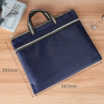 

Portable Document Bag Oxford Cloth Waterproof Briefcase Conference Paper Bag Business Briefcases A4 Zipper Bag Information Bags