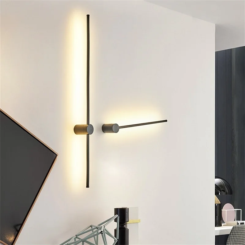 Nordic Minimalist Long Wall Lamp Modern Led Wall light Indoor Living Room bedroom LED Bedside