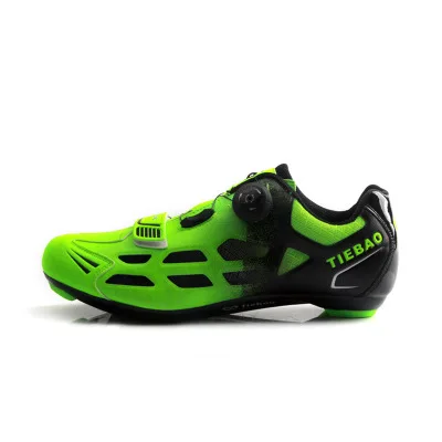 Tiebao/Мужская обувь для езды на велосипеде; Нескользящая дышащая велосипедная обувь; спортивные гоночные кроссовки; обувь для велосипеда; Zapatillas Ciclismo - Цвет: green