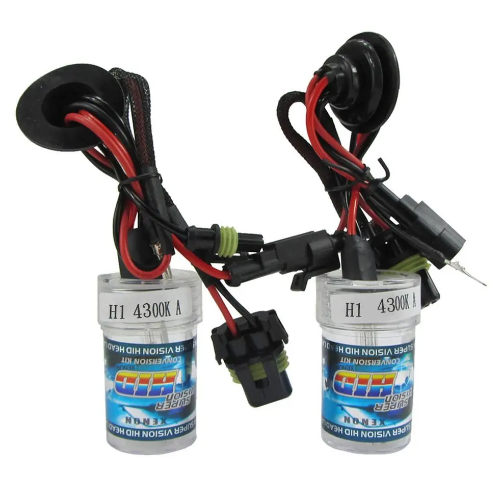 

2pcs H1 55W 12V Car HID Xenon Bulb Replacement Headlight Lamp Auto Light Source 4300K