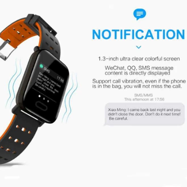 A6 Smart Band reloj inteligente pulsometro Watch Fitness Tracker Smart Bracelet IP67 Waterproof Wristband Men Smart Watch