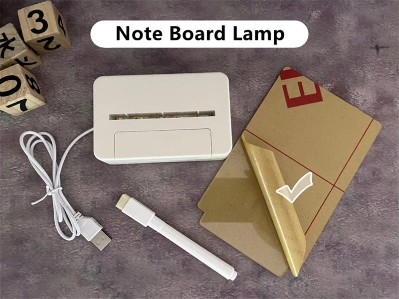 ملاحظة مجلس الإبداعية Led ضوء الليل USB رسالة مجلس عطلة ضوء مع قلم هدية للأطفال صديقة الديكور مصباح الليل