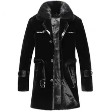 Пальто из натурального меха, стрижка овец, зимнее пальто для мужчин, Воротник из меха норки, шерсть, куртка для мужчин, s одежда размера плюс, Casaco 1520 YY835