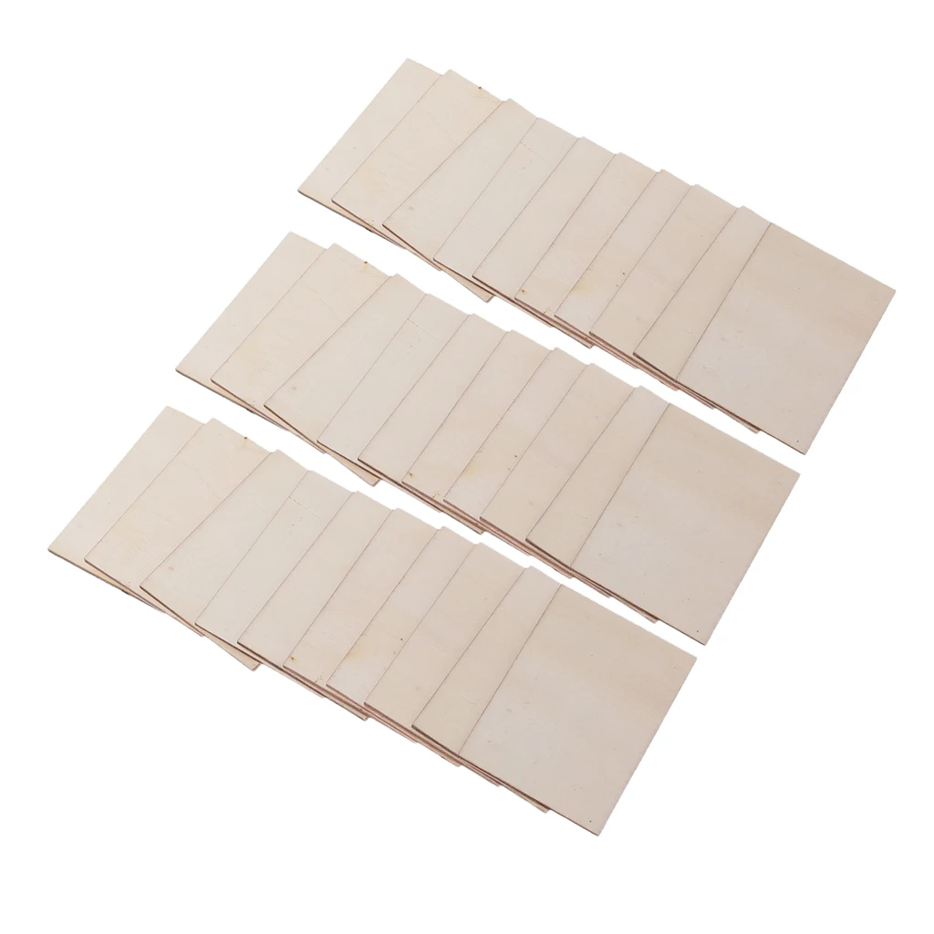 10pcs 3.5x4.5cm Unfinished Rectangle Wood Plaques,wooden Plaque