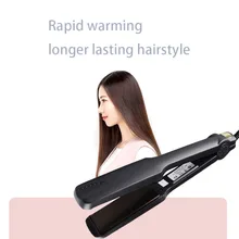 Женский Электрический выпрямитель для волос, инструменты для укладки с быстрым нагревом, тепловая производительность, турмалин, керамические утюги, нагревательная пластина для волос
