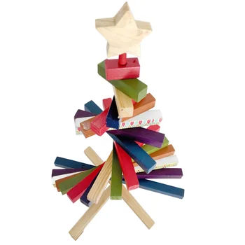

Portable Turning Striped Colorful Ornament Office Wooden Party Desktop Home Decor Christmas Tree Living Room Festival DIY