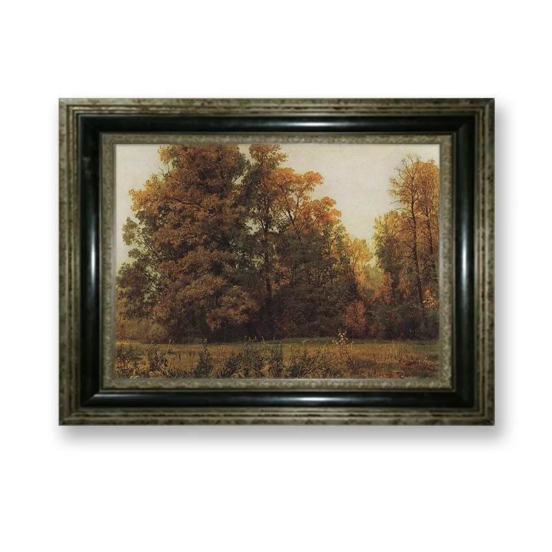 

Framed Landscape painting Ivan Shishkin autumn 1892 1 wall art canvas framed with DIY wooden frame