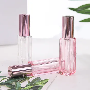 

200pcs/lot 5ml 10ml rose empty glass perfume bottle atomizer evaporator can be filled with spray perfume travel portable