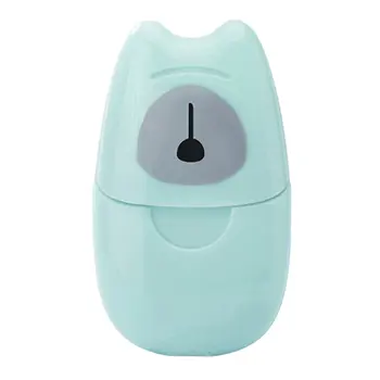 

50 Pcs Portable Soap Paper Pp Box Soap Paper Mini Disposable Hand Soap Paper Clean Hands Travel Soap Sheet personal care