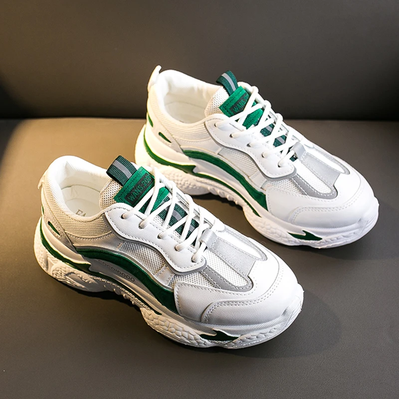 

Shoes Woman White Sneakers Spring Casual Platform Sneakers Fashion Lace Up Chunky Sneakers Basket Femme Sneakers Women Unisex